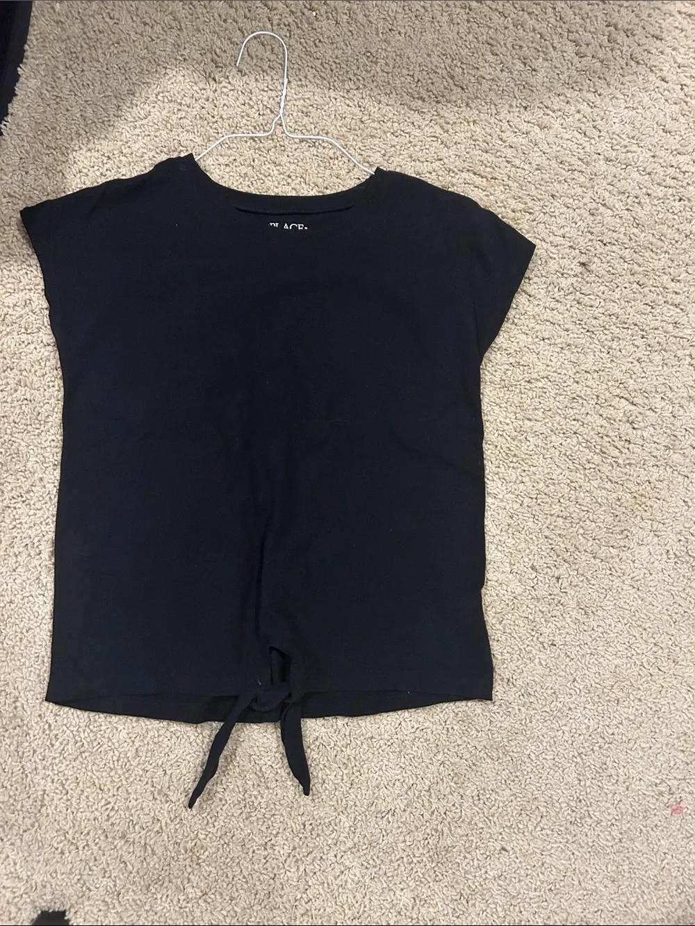 The Children's Place Black Tie-Front Girls Top